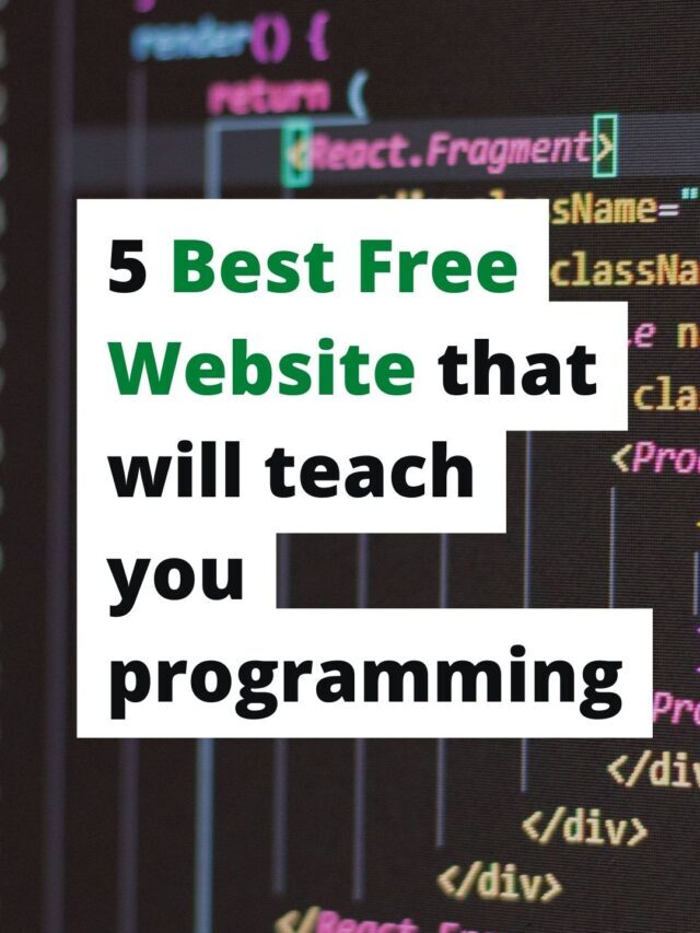 5 Best Free Website that will teach you programming